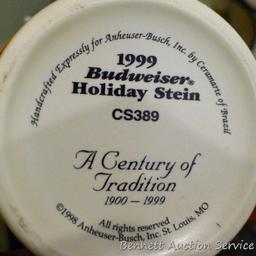 1999 Budweiser holiday stein commemorating a Century of Tradition. Stein is in good condition, no