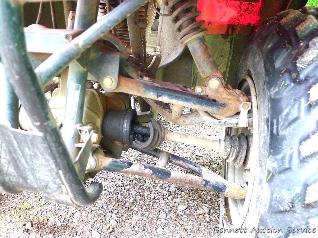 Honda Fourtrax 300 4x4 ATV starts, runs and drives well. Tires have good tread and minor checking.
