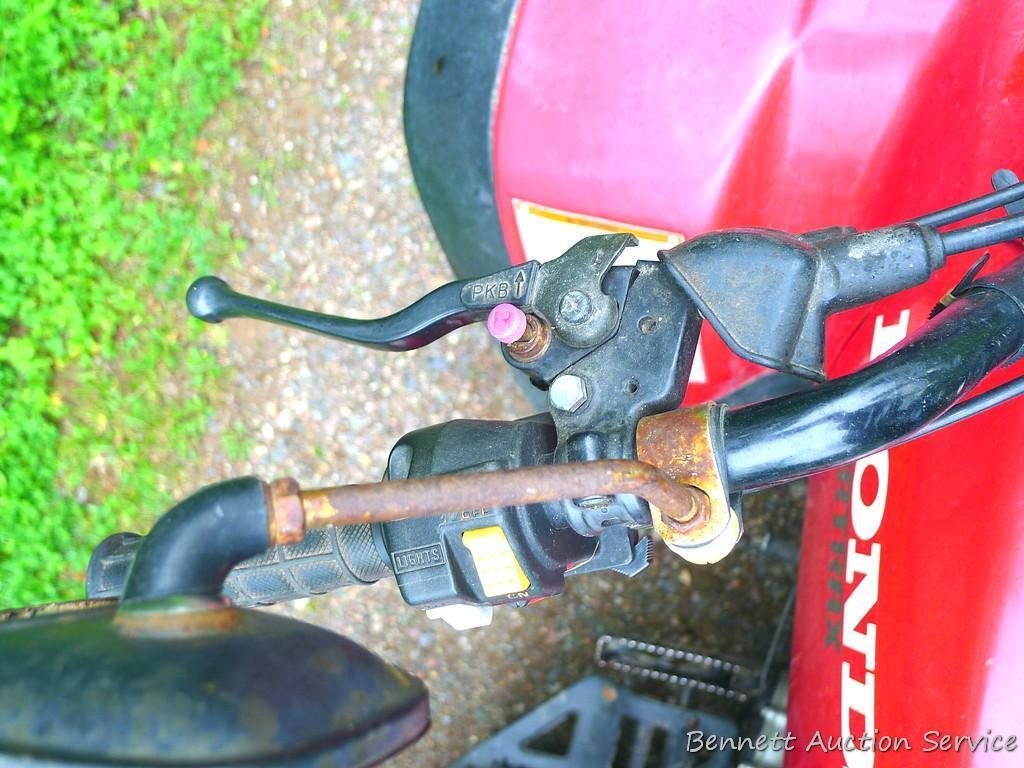 Honda Fourtrax 300 4x4 ATV starts, runs and drives well. Tires have good tread and minor checking.