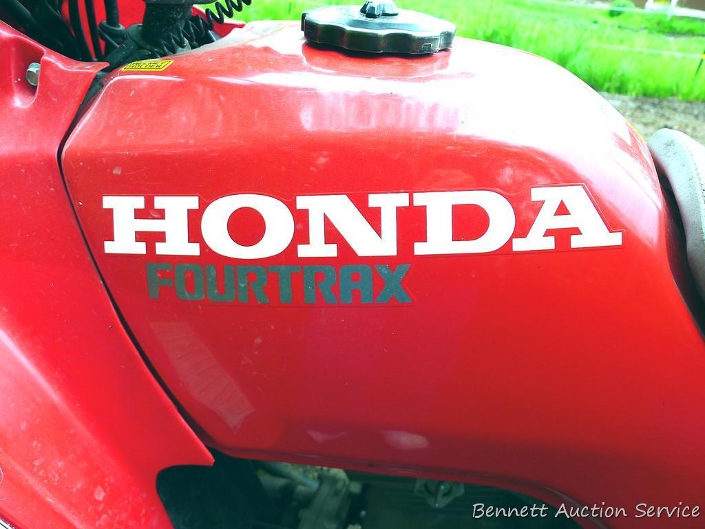 Honda Fourtrax 300 4x4 ATV starts, runs and drives well. Tires have good tread and minor checking.