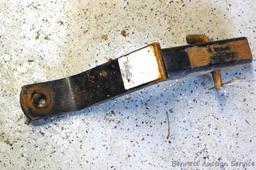 Hitch has a 2" end opening and tag is marked 5000 lbs and 500 lbs. Measures about 16" with an 8"