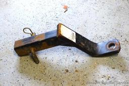 Hitch has a 2" end opening and tag is marked 5000 lbs and 500 lbs. Measures about 16" with an 8"