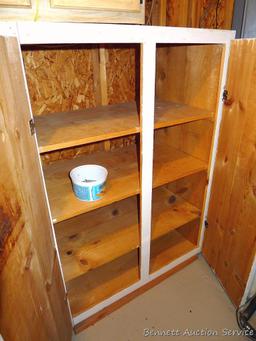 Storage cabinet could be wall mounted and is handy for garage, basement, etc. Measures approx. 51"
