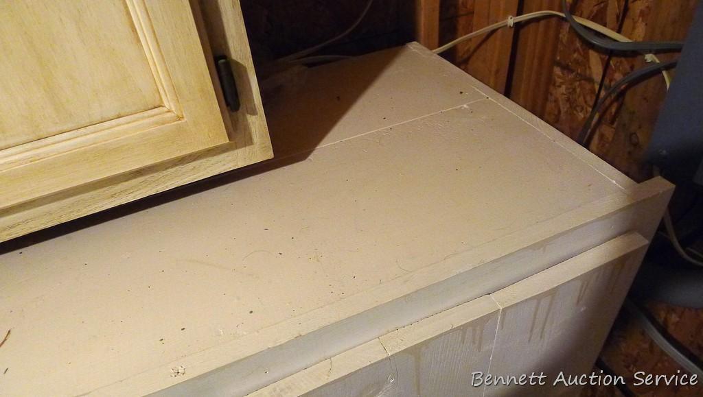 Storage cabinet could be wall mounted and is handy for garage, basement, etc. Measures approx. 51"