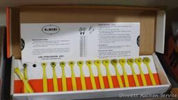 Lee Powder Measure Kit with slide chart and original box. Measures .3 cc to 4.3 cc.