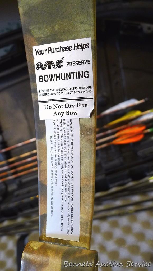 Buckmaster Spirit compound bow is currently set up 25" draw length, 45 lb. weight. Comes with HHA