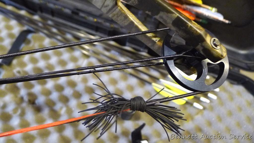 Buckmaster Spirit compound bow is currently set up 25" draw length, 45 lb. weight. Comes with HHA