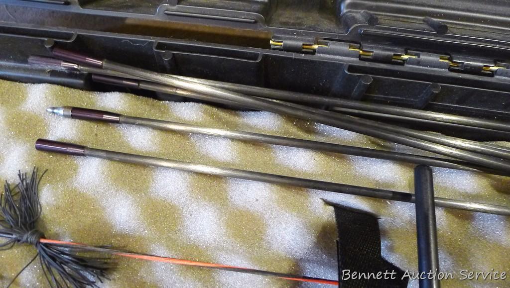 Buckmaster Spirit compound bow is currently set up 25" draw length, 45 lb. weight. Comes with HHA