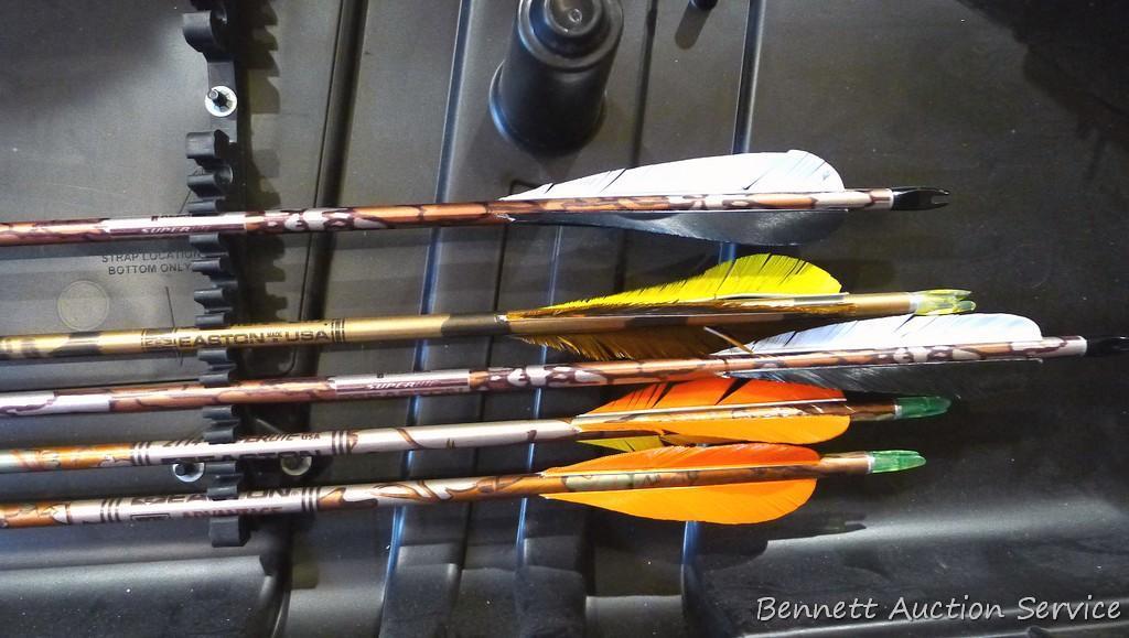 Buckmaster Spirit compound bow is currently set up 25" draw length, 45 lb. weight. Comes with HHA