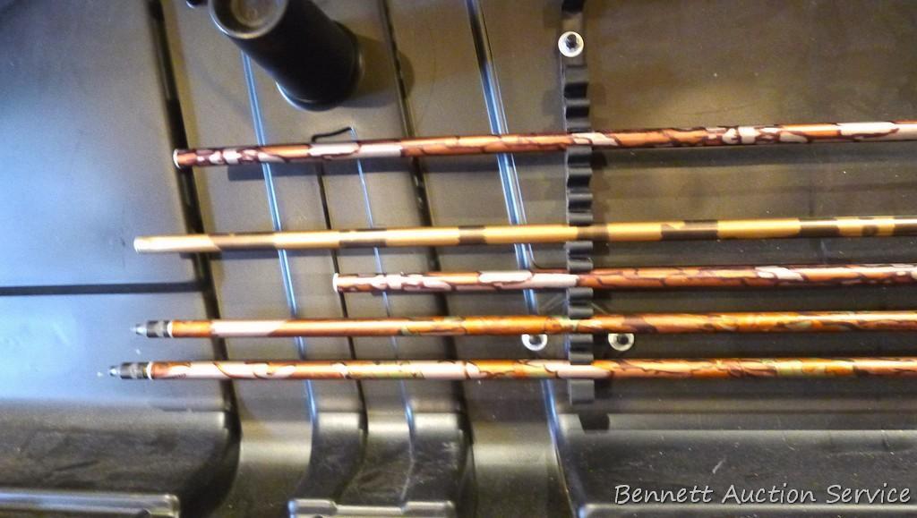 Buckmaster Spirit compound bow is currently set up 25" draw length, 45 lb. weight. Comes with HHA