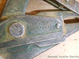 Klein cable grips have a 4500 max and a .37-.10 decimal equivalent range. Side is marked 1613-40.