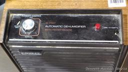 Crosley 40 pint frost free automatic dehumidifier, powers up. Cabinet measures 23" high x 13" x 12".