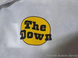 Twin size goose down comforter in good condition.