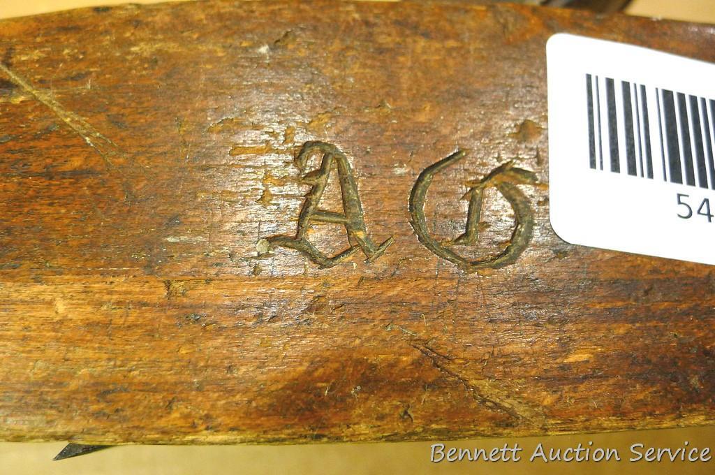 Lot of 4 antique wooden block planes. All but one are missing blades. Handles are broken on two of