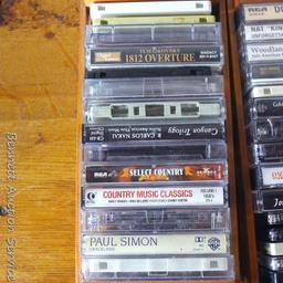 CDs and cassette tapes including nature sounds, Leann Rimes, Garth Brooks, Willie Nelson, Paul Simon