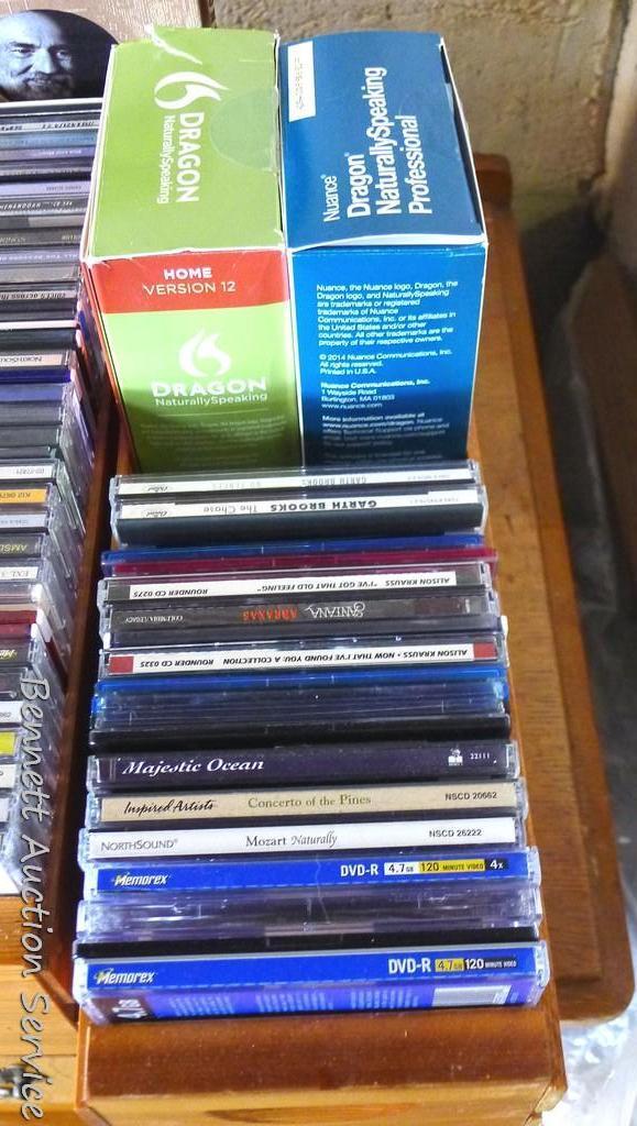 CDs and cassette tapes including nature sounds, Leann Rimes, Garth Brooks, Willie Nelson, Paul Simon