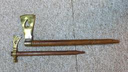 Two decorative tomahawks in good condition. Larger is 23".