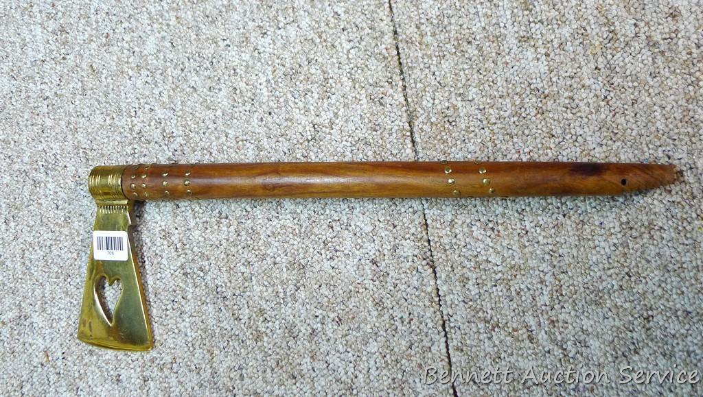 Two decorative tomahawks in good condition. Larger is 23".
