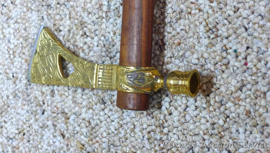 Two decorative tomahawks in good condition. Larger is 23".