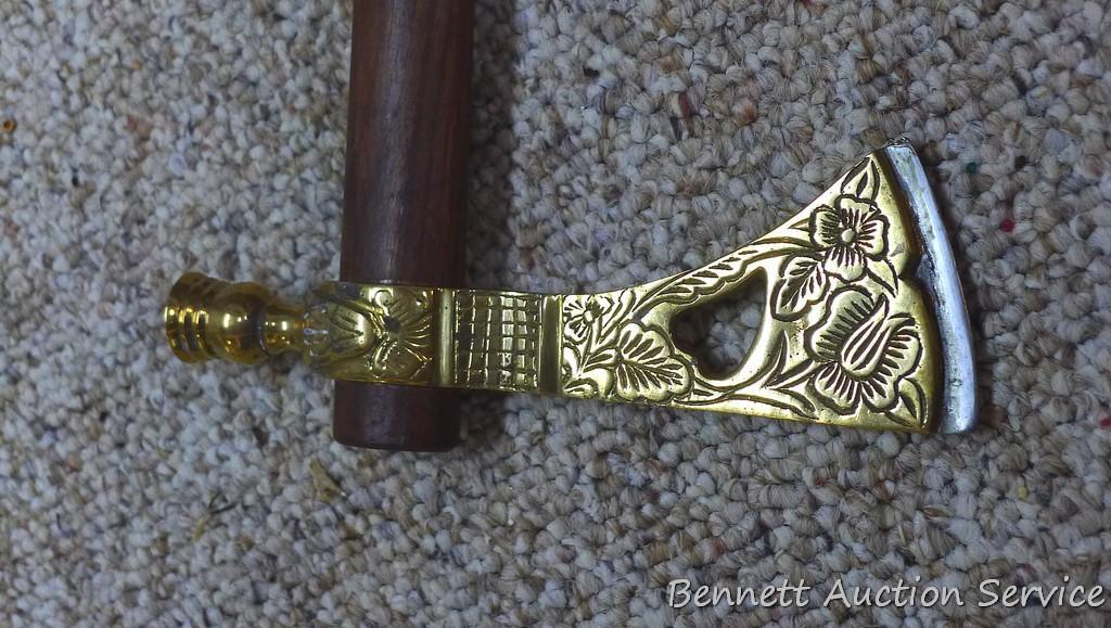 Two decorative tomahawks in good condition. Larger is 23".