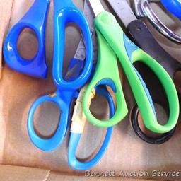Nice pair of 8" scissors by Mundial, plus several other pairs of scissors.