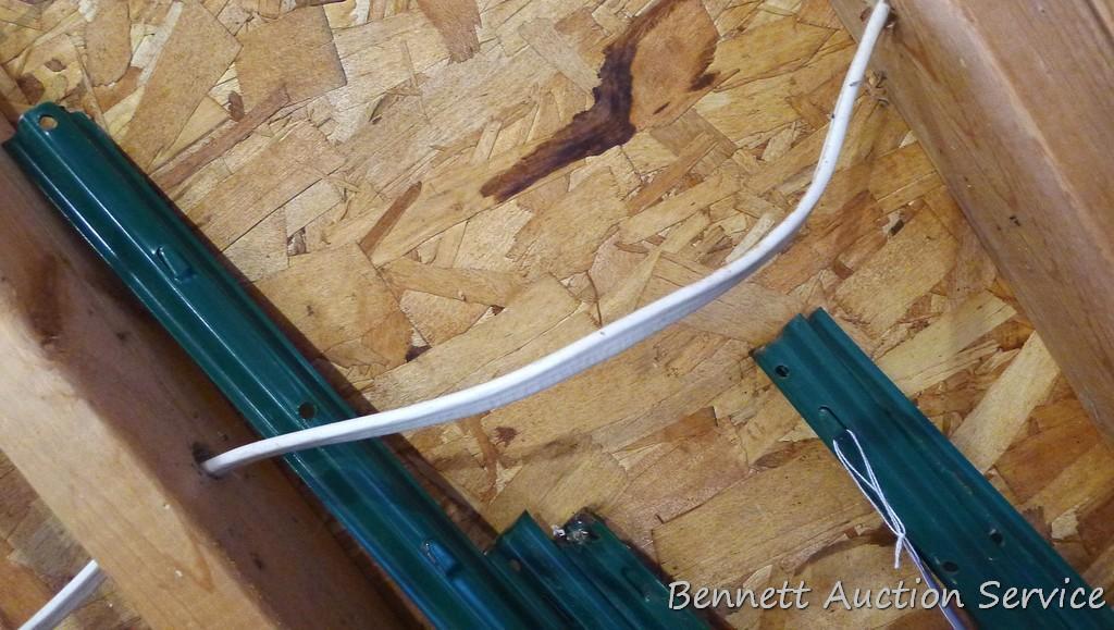 Bamboo leaf rake, 30" plastic leaf rake head, garden fenceposts up to 4'.