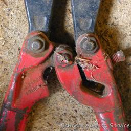 HKP bolt cutter No. 2 with capacity 1/2 soft and 3/8 hard is 30" long.