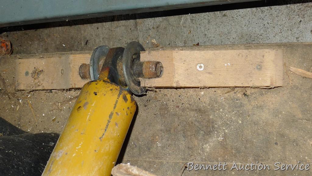 3 point post hole auger attachment. Auger section is nearly 4'. 12" diameter. Has category 2 hitch