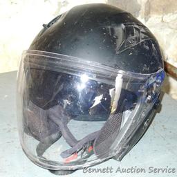 Motorcycle helmet Bilt Route DOT certified size L. Has built in ventilation and sun shield. This is