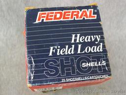 75 rounds of Federal heavy field load 12 ga. 3-1/4", 6 hard shot shotshells.