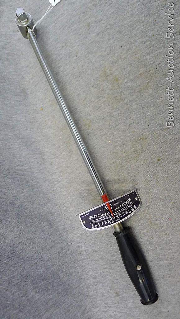 1/2" drive torque wrench is 19" long.