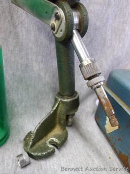 RCBS reloading powder measure comes in an 11" steel tools box. Powder dispenser and measure.