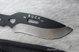 Buck Knife 143C PakLite Large Skinner Skeletonized Knife 141 Black Oxide with canvas sheath. Has a