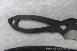 Buck Knife 143C PakLite Large Skinner Skeletonized Knife 141 Black Oxide with canvas sheath. Has a