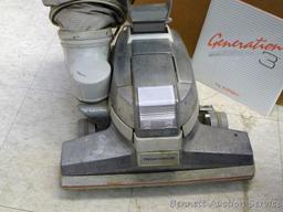 Generation 3 by Kirby vacuum; 15" x 16" x 43". Vacuum does not turn on, but could be an easy repair
