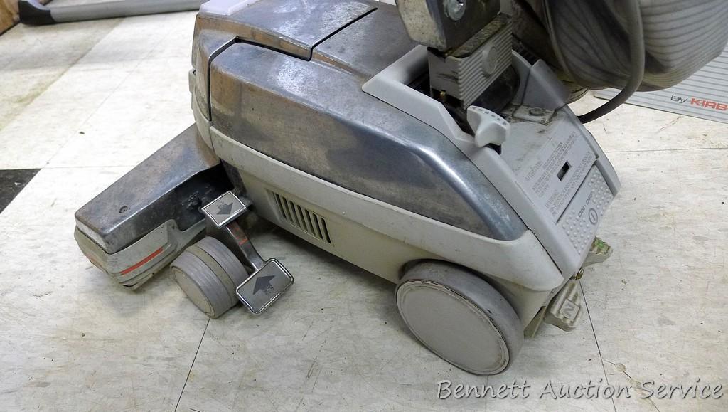Generation 3 by Kirby vacuum; 15" x 16" x 43". Vacuum does not turn on, but could be an easy repair