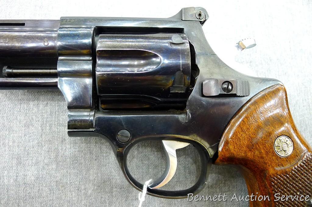 Llama Super-Comanche .357 Magnum Revolver. 6" ribbed barrel has a bright bore with sharp rifling and