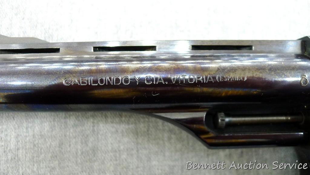 Llama Super-Comanche .357 Magnum Revolver. 6" ribbed barrel has a bright bore with sharp rifling and