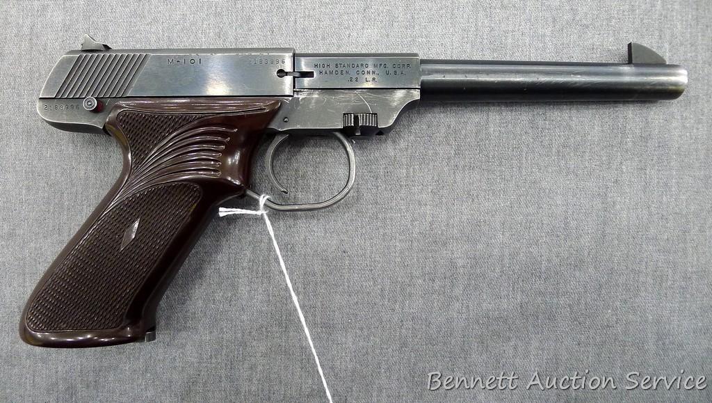 High Standard Model 101 The Plinker .22 pistol. 6-1/2" barrel has a brilliant bore with good