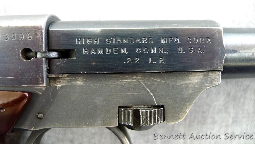 High Standard Model 101 The Plinker .22 pistol. 6-1/2" barrel has a brilliant bore with good