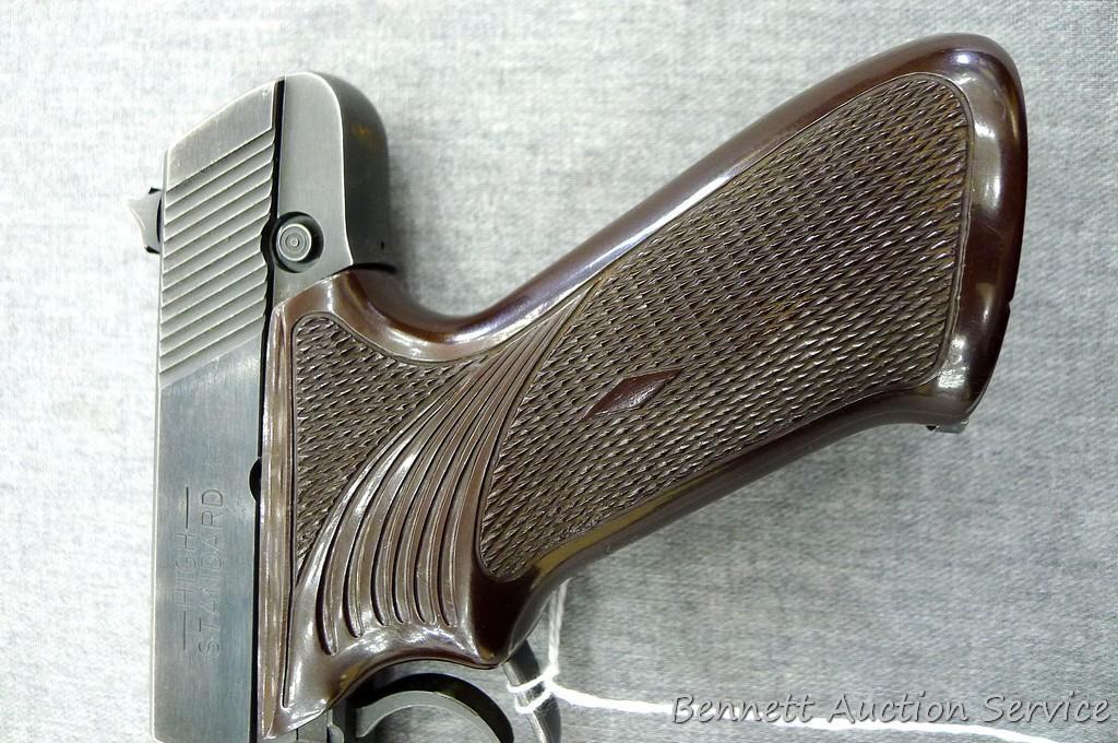 High Standard Model 101 The Plinker .22 pistol. 6-1/2" barrel has a brilliant bore with good