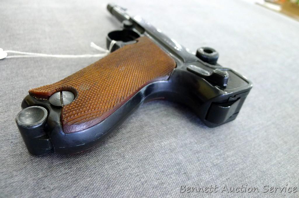 Erma EP.22 German Luger pistol chambered .22LR. 4-1/2" barrel has a bright bore and good rifling.