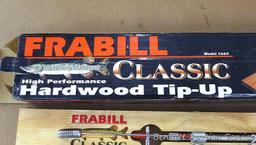 Frabill Classic high performance hardwood ice fishing tip-up with box is model No 1664. Nice tip-up
