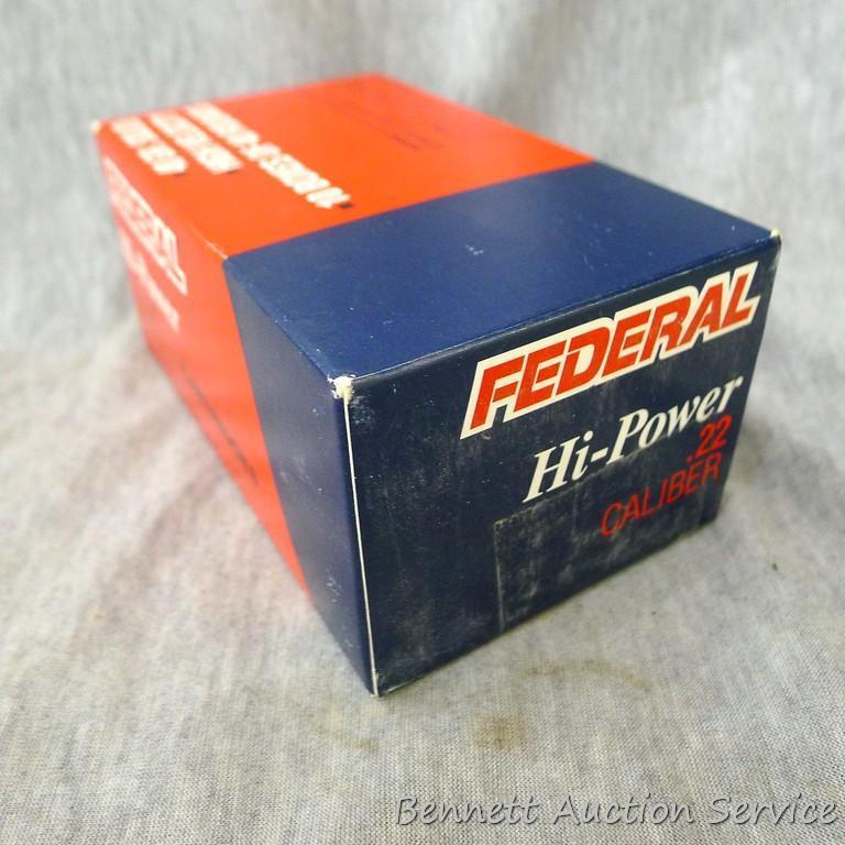 400 rounds of Federal Hi-Power .22, 40 gr. solid ammunition.