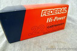 400 rounds of Federal Hi-Power .22, 40 gr. solid ammunition.