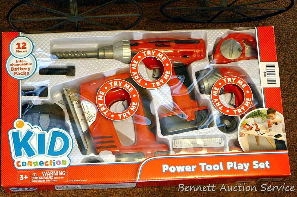 New in package toy tool kit; cute little wagon filled with little toys, crafts, crayons, puzzles,
