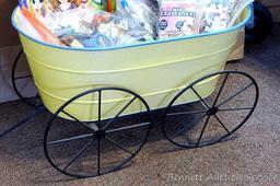 New in package toy tool kit; cute little wagon filled with little toys, crafts, crayons, puzzles,