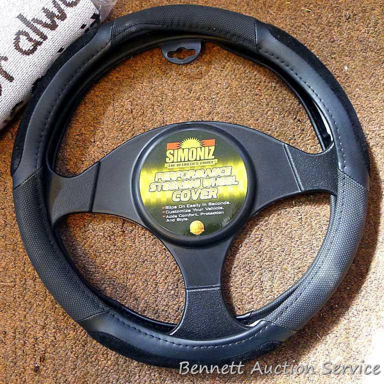 No shipping. Automotive items including travel blanket; unopened four quarts 5W-30 and powering