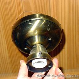 Three ceiling light fixtures with glass globes 5-1/4" x 6".