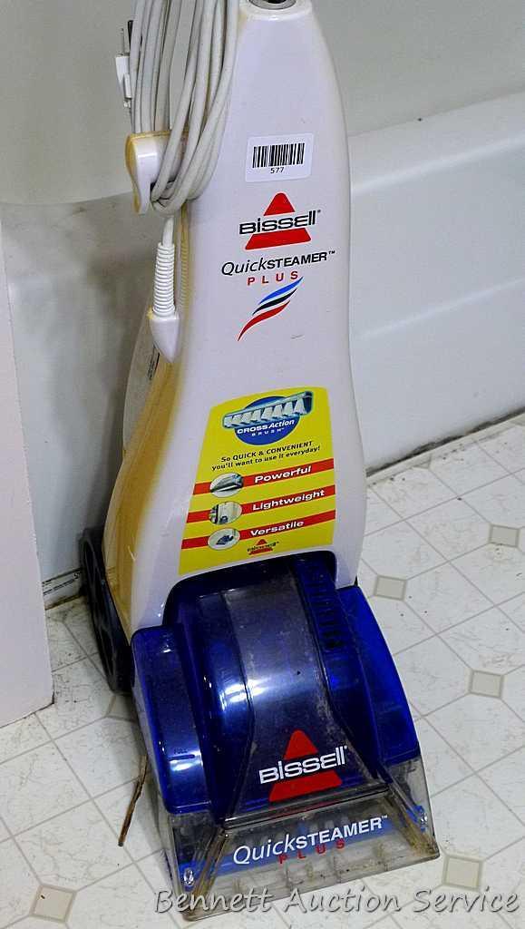 Bissell Quick Steamer Plus is 44" tall. Runs.